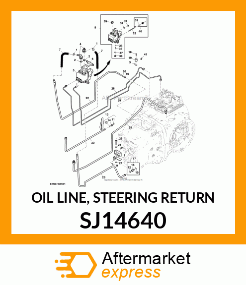 OIL LINE, STEERING RETURN SJ14640