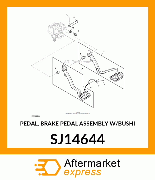 PEDAL, BRAKE PEDAL ASSEMBLY W/BUSHI SJ14644