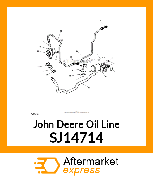 OIL LINE, OIL LINE, ROCKSHAFT INLET SJ14714