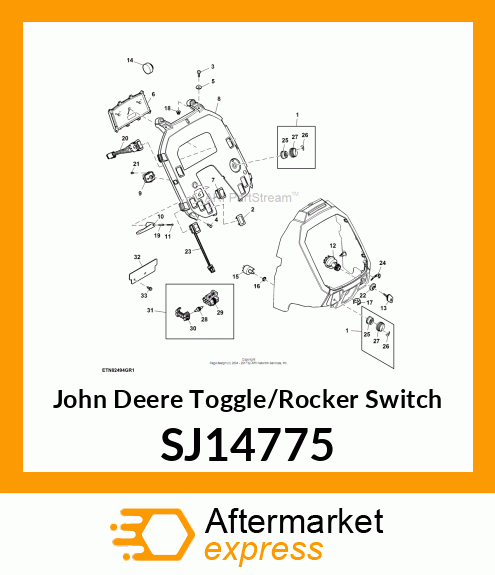 TOGGLE/ROCKER SWITCH, ROLL MODE, BL SJ14775