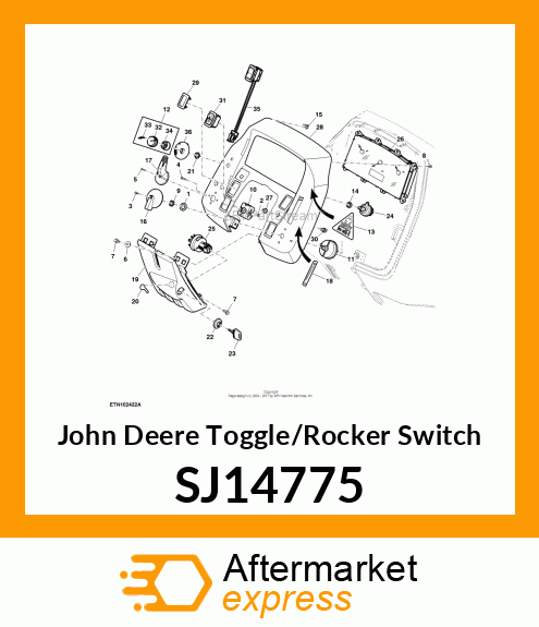 TOGGLE/ROCKER SWITCH, ROLL MODE, BL SJ14775