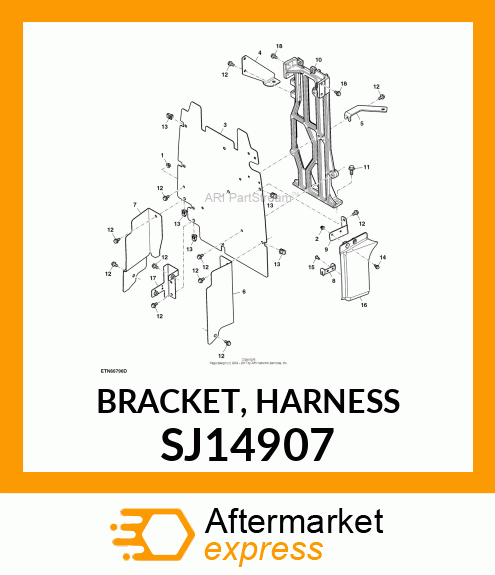 BRACKET, HARNESS SJ14907