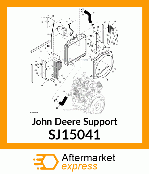 SUPPORT, SUPPORT, ASSEMBLY RADIATOR SJ15041