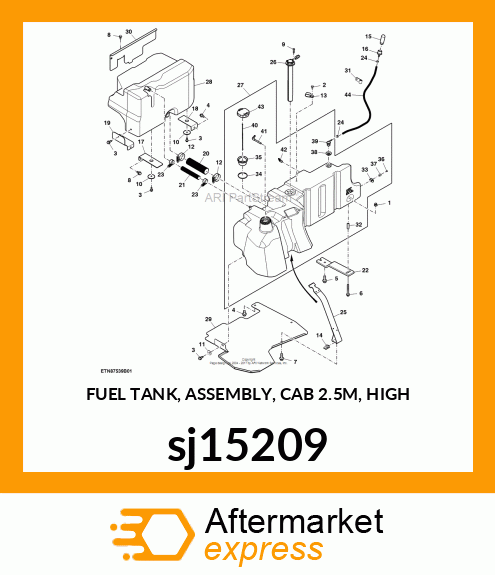 FUEL TANK, ASSEMBLY, CAB 2.5M, HIGH sj15209