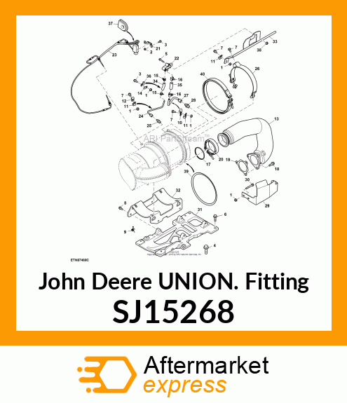 UNION FITTING, 37 DEG FLARE, 3/4 X SJ15268