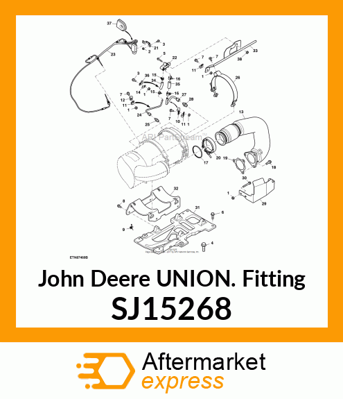 UNION FITTING, 37 DEG FLARE, 3/4 X SJ15268