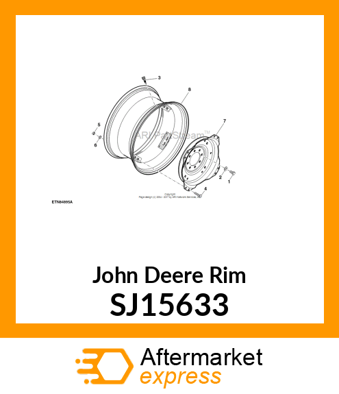 RIM, TIRE AND WHEEL ASSEMBLY, RIM, SJ15633