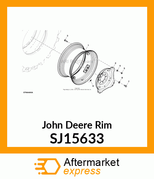 RIM, TIRE AND WHEEL ASSEMBLY, RIM, SJ15633