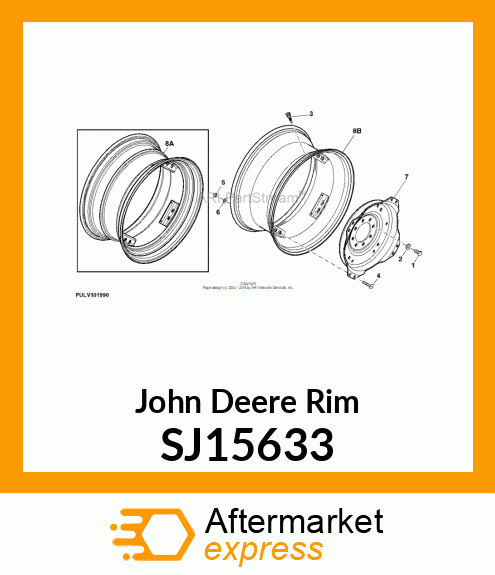 RIM, TIRE AND WHEEL ASSEMBLY, RIM, SJ15633