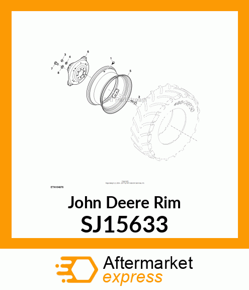 RIM, TIRE AND WHEEL ASSEMBLY, RIM, SJ15633