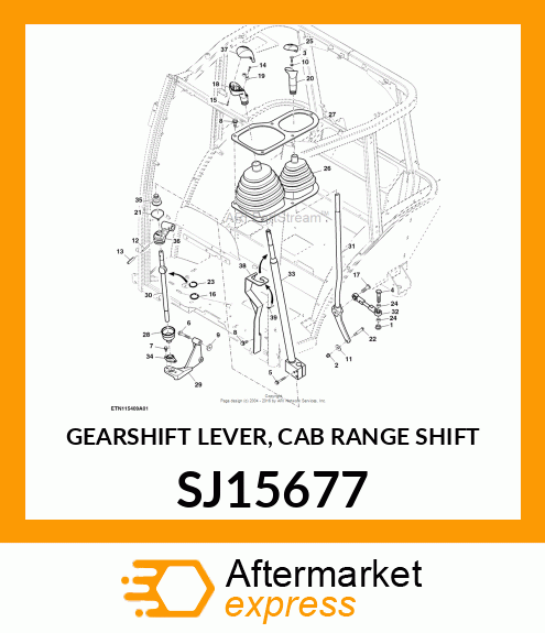 GEARSHIFT LEVER, CAB RANGE SHIFT SJ15677