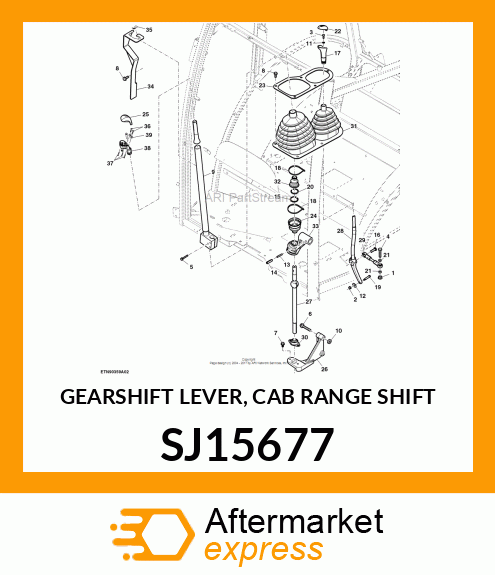 GEARSHIFT LEVER, CAB RANGE SHIFT SJ15677