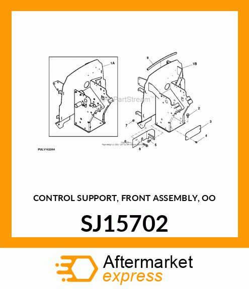 CONTROL SUPPORT, FRONT ASSEMBLY, OO SJ15702