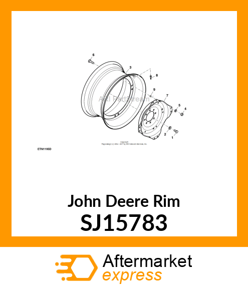 RIM, RIM, W/FLANGE, TW15 SJ15783