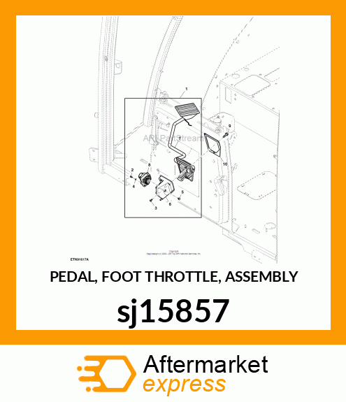 PEDAL, FOOT THROTTLE, ASSEMBLY sj15857