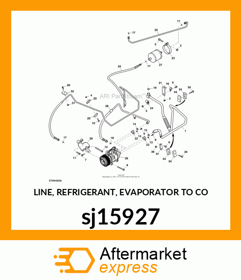 LINE, REFRIGERANT, EVAPORATOR TO CO sj15927