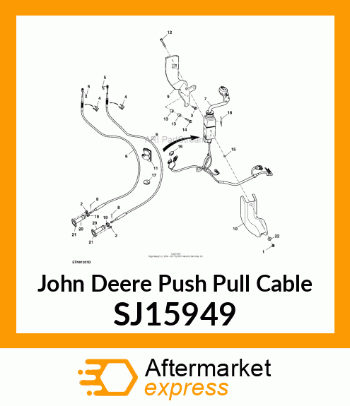 PUSH PULL CABLE, JOYSTICK, 1550MM SJ15949