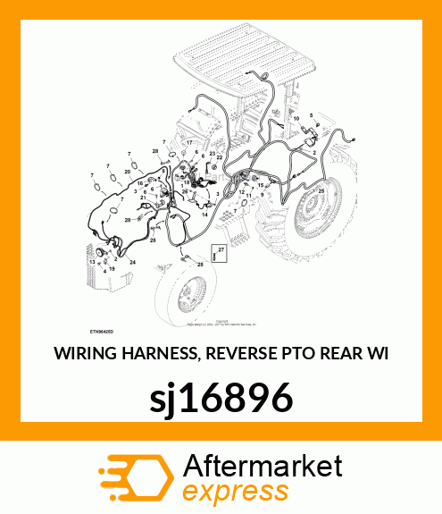 WIRING HARNESS, REVERSE PTO REAR WI sj16896