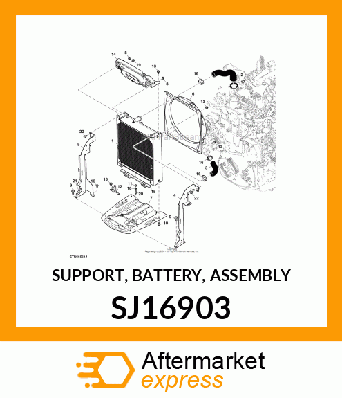 SUPPORT, BATTERY, ASSEMBLY SJ16903