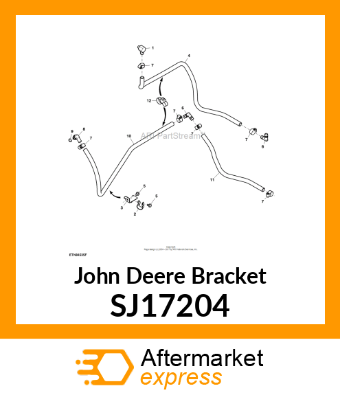 BRACKET, HEATER HOSE RETURN SJ17204