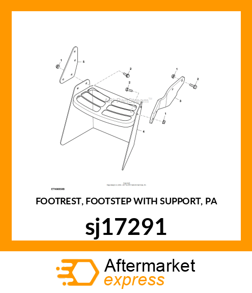 FOOTREST, FOOTSTEP WITH SUPPORT, PA sj17291