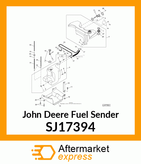 FUEL SENDER, 5X20N CAB, LOWER TANK SJ17394