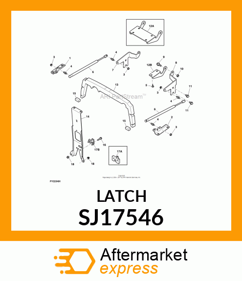 LATCH, HOOD SJ17546