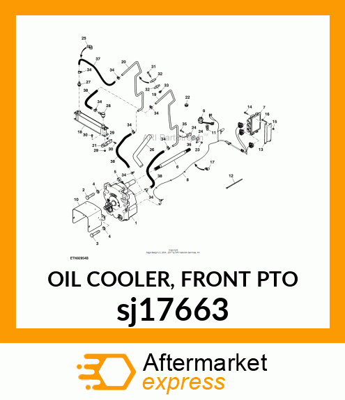 OIL COOLER, FRONT PTO sj17663