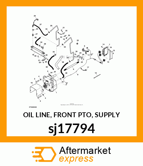 OIL LINE, FRONT PTO, SUPPLY sj17794