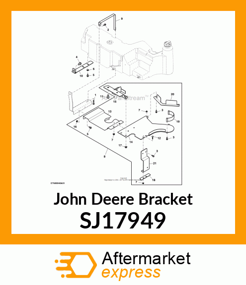 BRACKET, DRAIN PLUG GAURD SJ17949