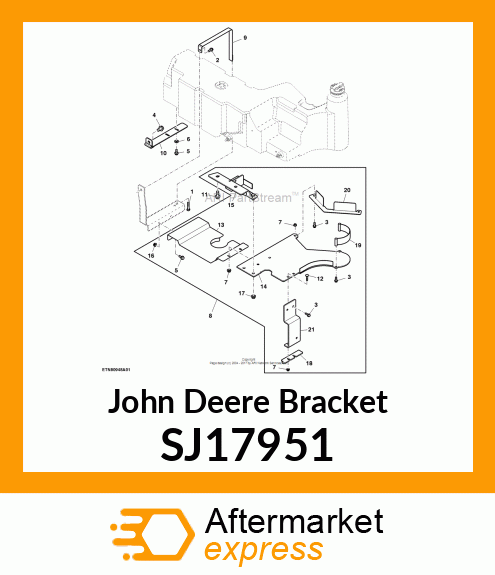 BRACKET, BRACKET, FUEL TANK SUPPORT SJ17951