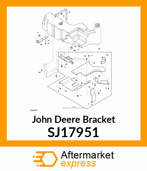 BRACKET, BRACKET, FUEL TANK SUPPORT SJ17951