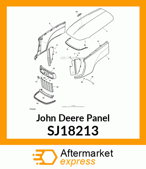 PANEL, PANEL, HOOD TOP PANEL PAINTE SJ18213