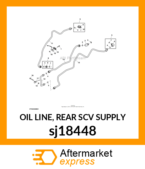 OIL LINE, REAR SCV SUPPLY sj18448