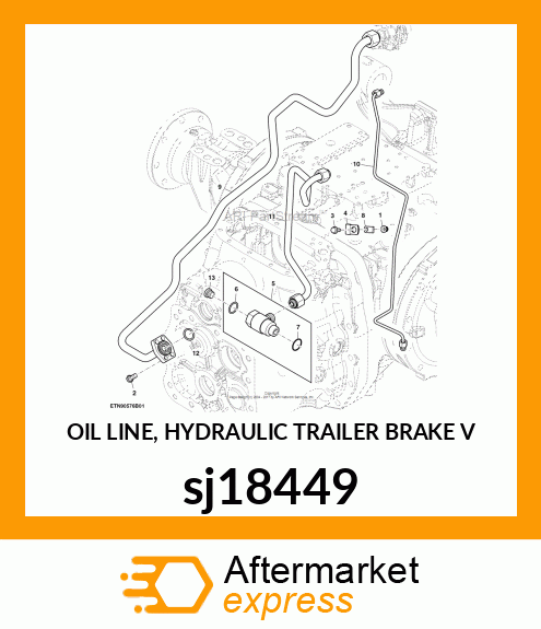 OIL LINE, HYDRAULIC TRAILER BRAKE V sj18449