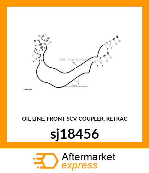 OIL LINE, FRONT SCV COUPLER, RETRAC sj18456