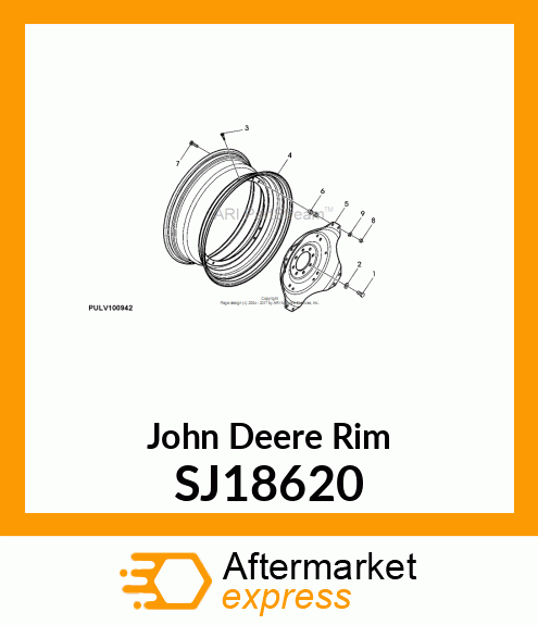 RIM, RIM, DRIVE WHEEL W/FLANGE SJ18620