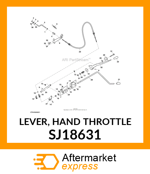 LEVER, HAND THROTTLE SJ18631