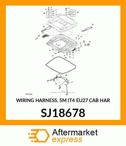 WIRING HARNESS, 5M IT4 EU27 CAB HAR SJ18678