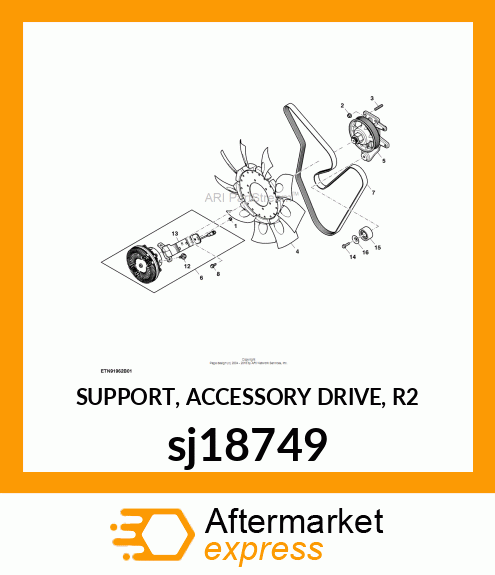 SUPPORT, ACCESSORY DRIVE, R2 sj18749