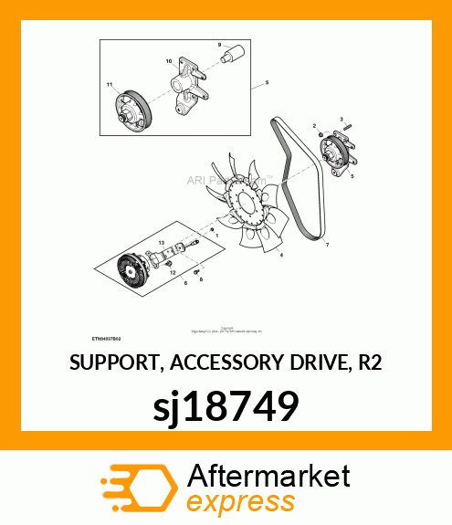 SUPPORT, ACCESSORY DRIVE, R2 sj18749