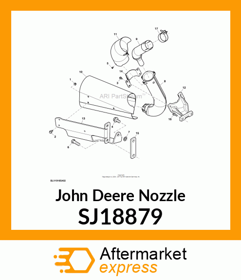 NOZZLE, EXHAUST, ASSEMBLY SJ18879