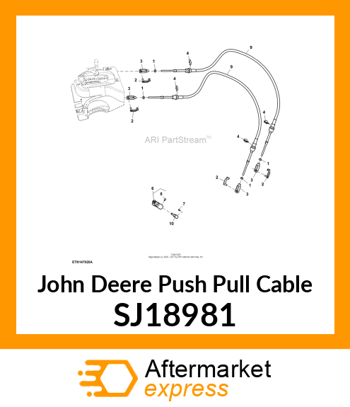 PUSH PULL CABLE, MECH. HITCH, OOS SJ18981