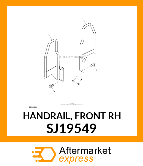 HANDRAIL, FRONT RH SJ19549