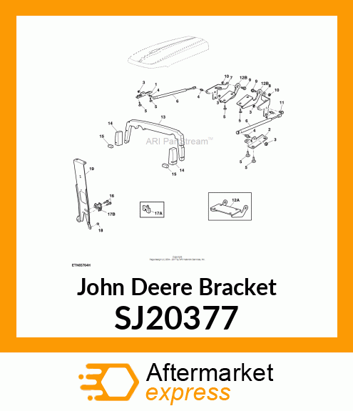 BRACKET, HOOD RETAINING LH SJ20377