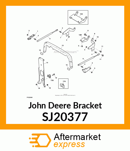 BRACKET, HOOD RETAINING LH SJ20377