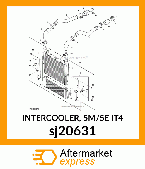 INTERCOOLER, 5M/5E IT4 sj20631