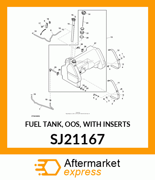 FUEL TANK, OOS, WITH INSERTS SJ21167