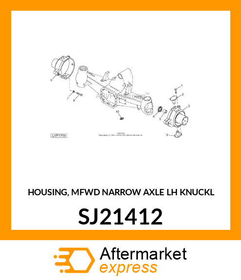 HOUSING, MFWD NARROW AXLE LH KNUCKL SJ21412