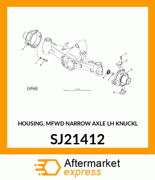 HOUSING, MFWD NARROW AXLE LH KNUCKL SJ21412